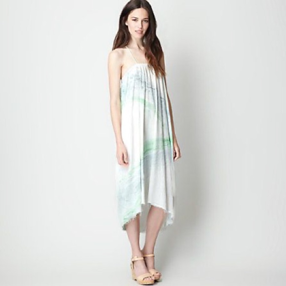 Black Crane Marble Long Strap Dress